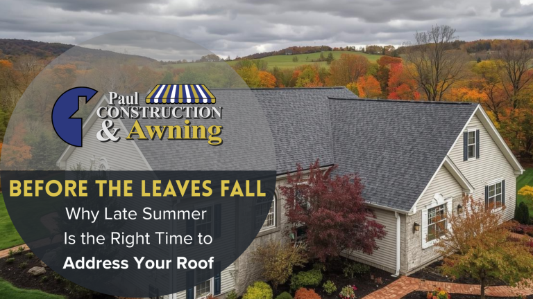 Home with a new shingle roof in autumn